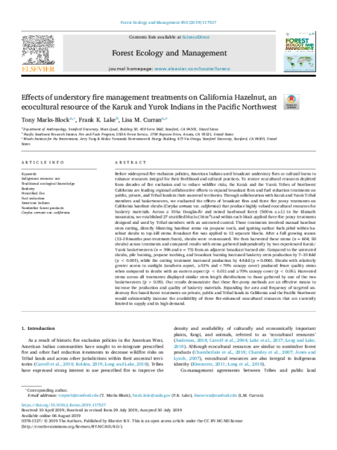 Effects of understory fire management treatments on California Hazelnut, an ecocultural resource of the Karuk and Yurok Indians in the Pacific Northwest.pdf